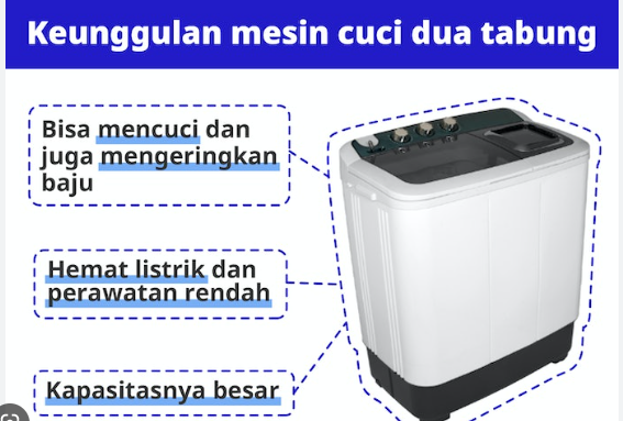 Cara menggunakan mesin cuci 2 tabung