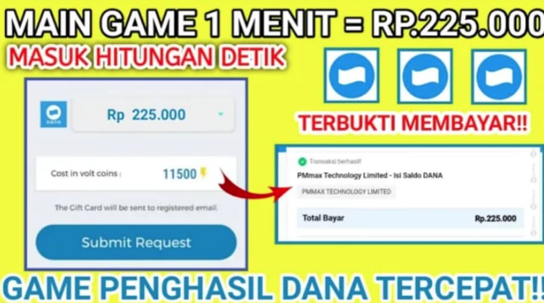 Game Penghasil Saldo Dana Tercepat Rp225.000 Terbaru 2023