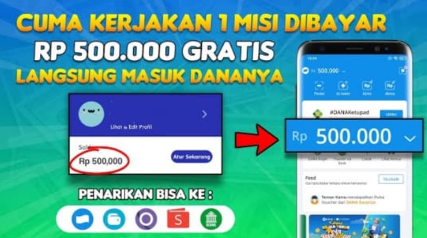 Game Penghasil Saldo Dana Rp500.000 Tanpa Deposit Terbaru 2023