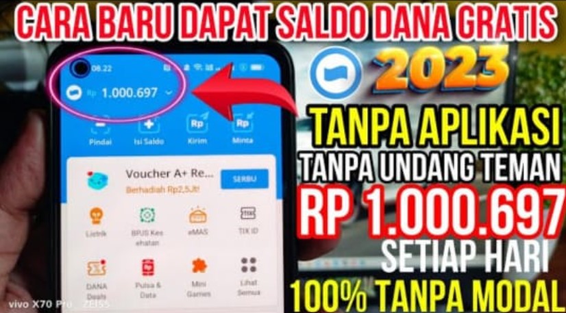 Saldo Dana Gratis Rp1 Juta Tanpa Deposit Terbaru 2023