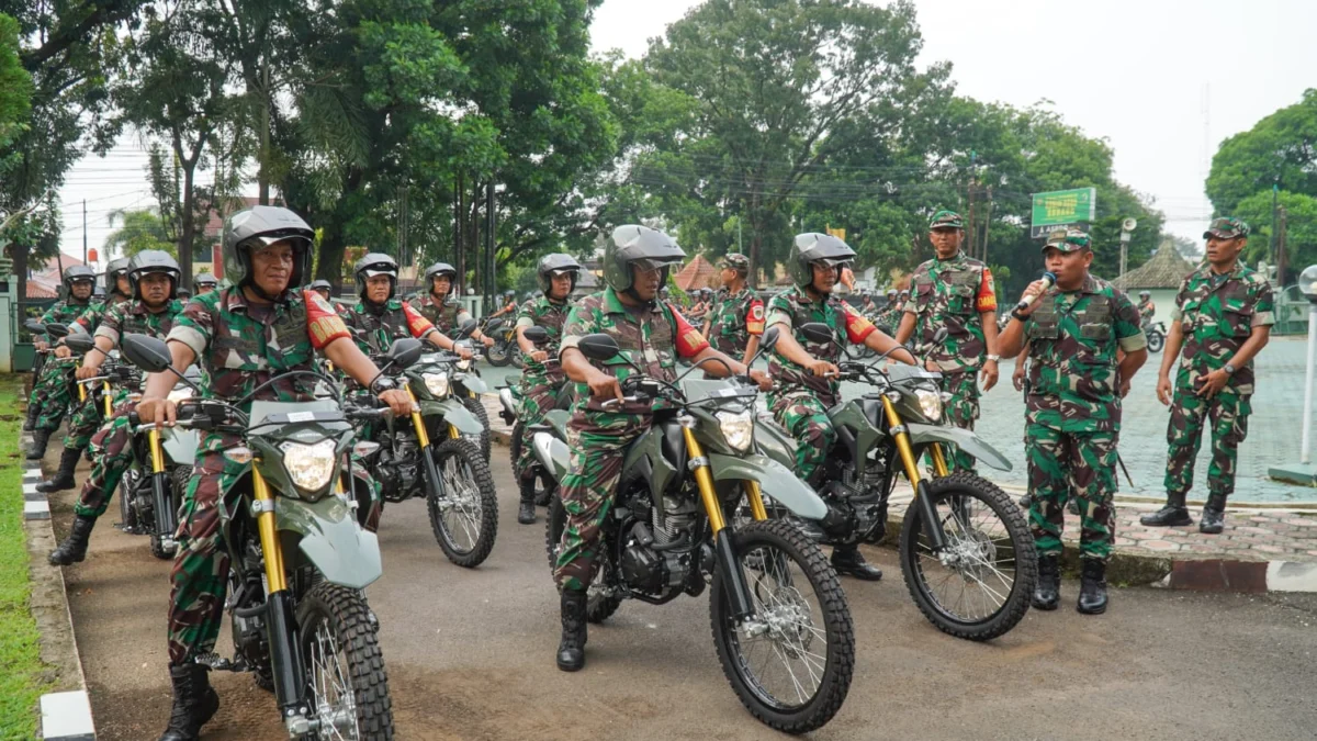 Anggota TNI di Subang Terima 220 Motor Dinas Honda CRF Trail 150cc dari Menhan Prabowo Subianto