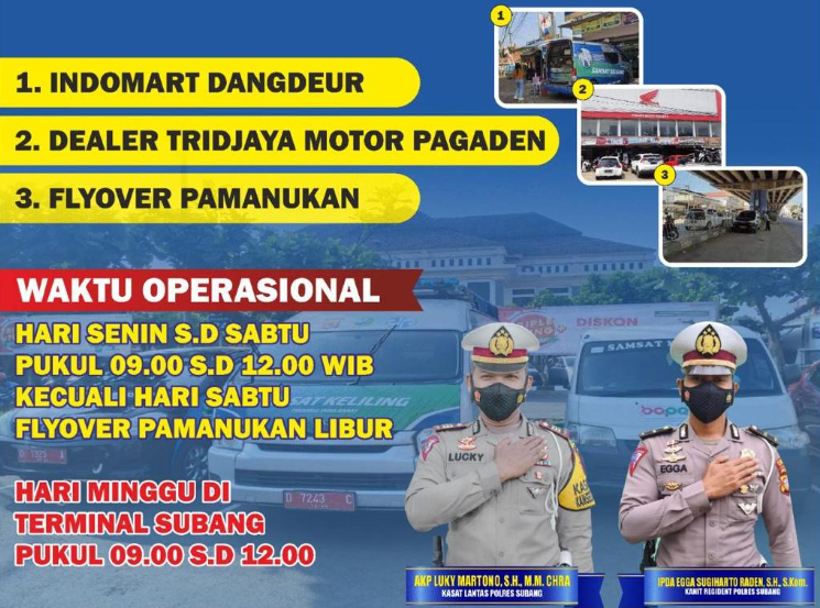 jadwal samsat setiap hari