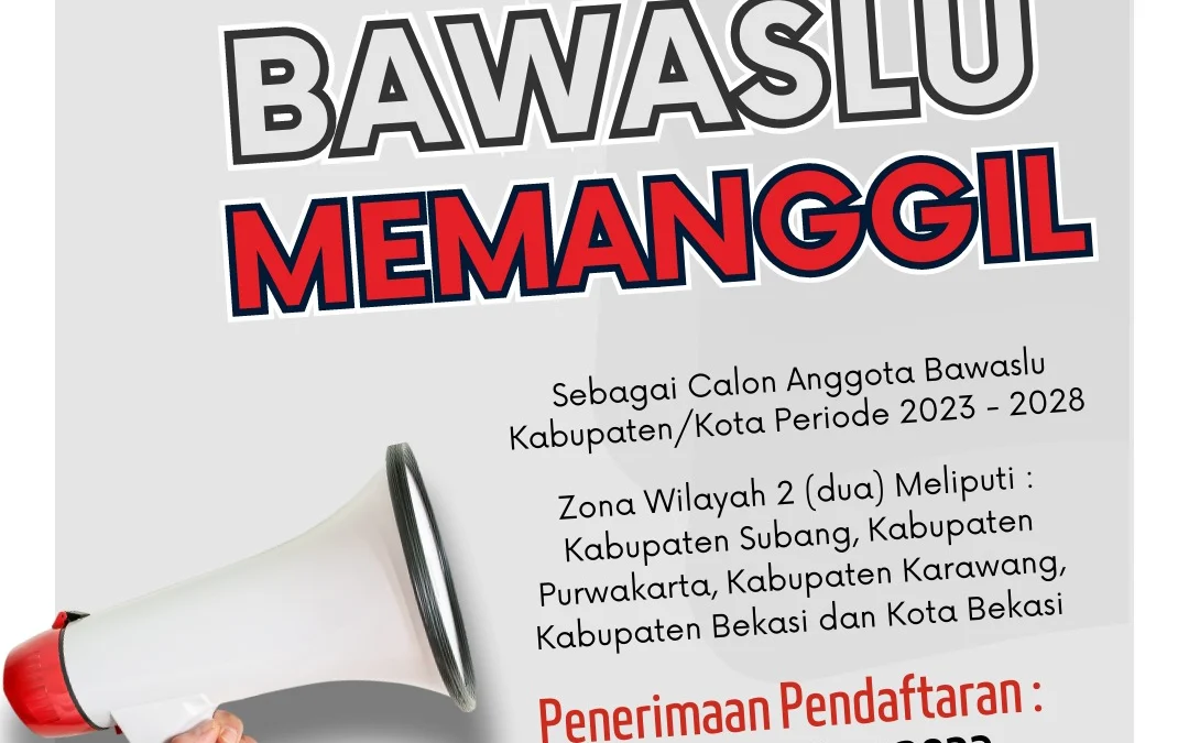 Mau jadi Anggota Bawaslu? Simak Cara Pendaftaran Anggota Bawaslu Kabupaten/Kota Provinsi Jawa Barat Zona Wilayah II