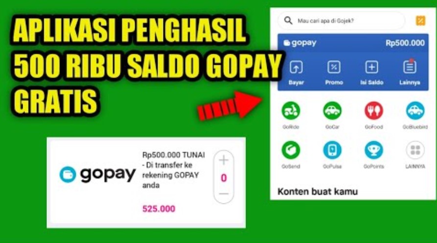 Aplikasi Penghasil Saldo Gopay 500 Ribu Langsung Cair Terbaru 2023