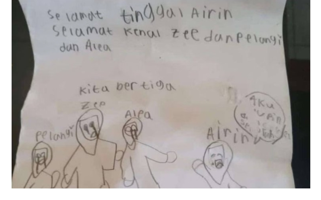 Sebelum Dibunuh Ayahnya, Anak di Gersik Gambar dan Tulis Pesan