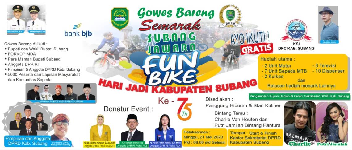 DPRD Subang Gelar Gowes Meriahkan Peringatan Hari Jadi Subang