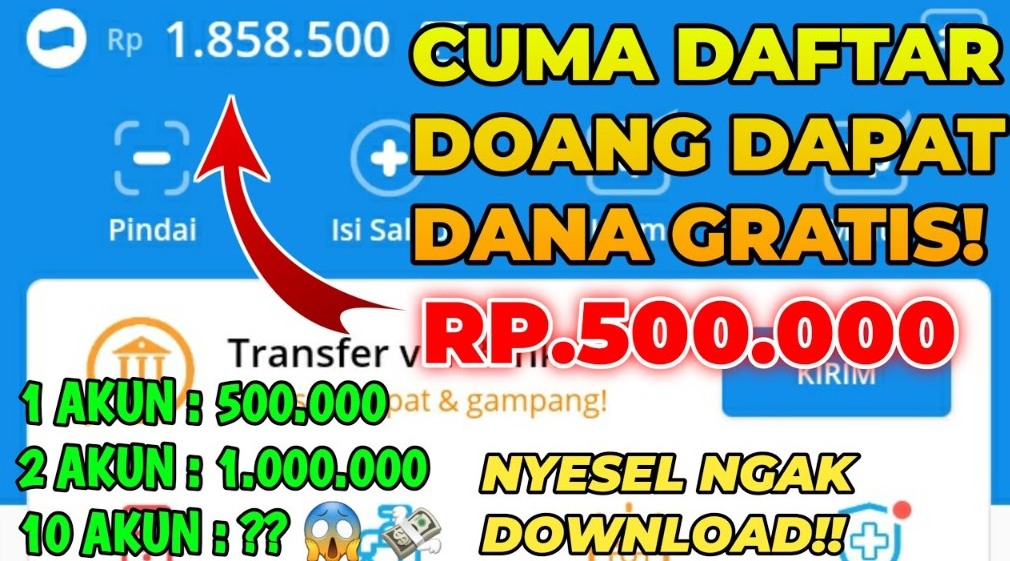 Wow Cuan 1 Juta ! Game Penghasil Uang ke DANA Asli Tanpa Deposit