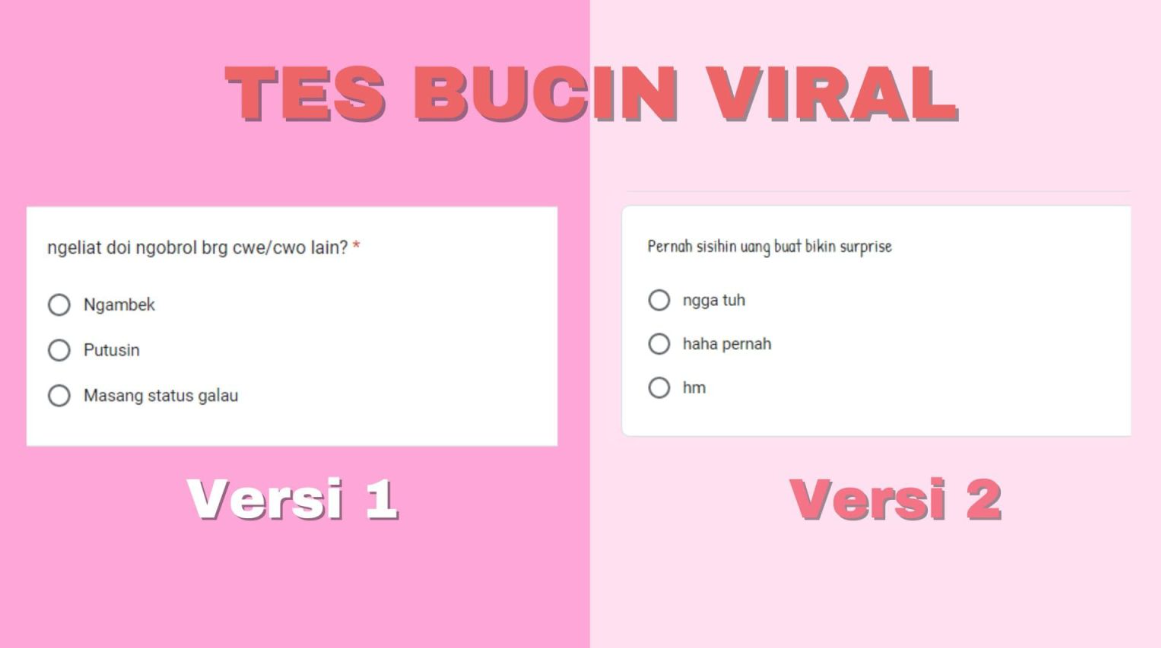 Link Tes Ujian Bucin Google Form Terbaru 2023 Trend Viral Twitter, Fak Girl Juga Mau Ikut Ujian Online!