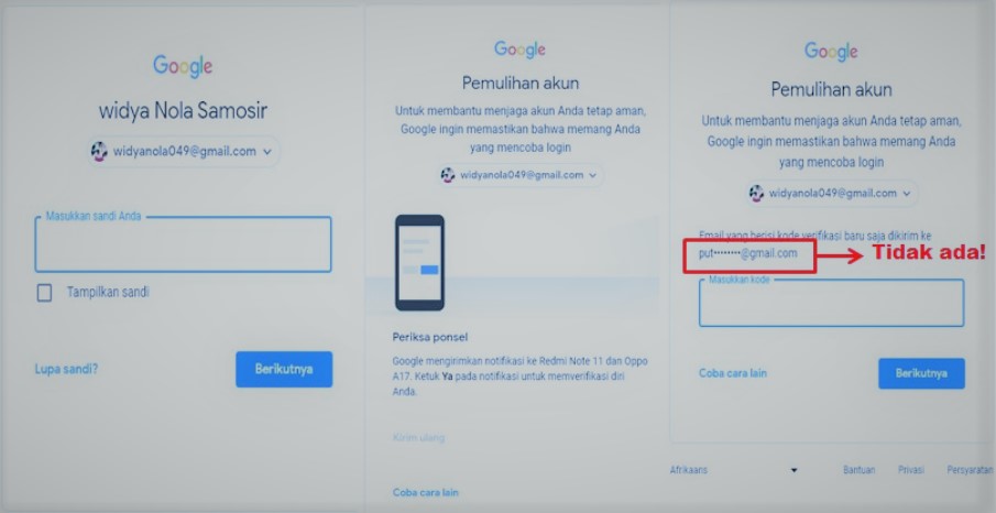 6 Langkah Mudah Pemulihan Akun Google Lupa Kata Sandi Tanpa Nomor HP