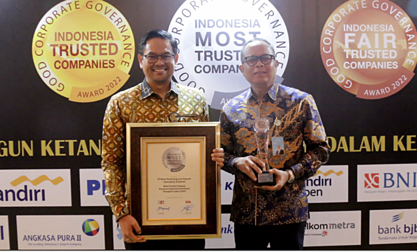 Prestasi Gemilang bank bjb, Sabet Penghargaan Indonesia Most Trusted Companies