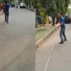 Viral! Aksi Nekat Bapak-Bapak di Tanggerang Mengukur Jarak Menggunakan Meteran