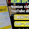 Cara Dapat Uang Gratis dari Nonton Youtube, Simpel, Gak Perlu Skill Digajih Rp 100 Ribu