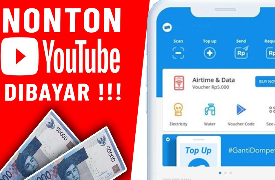 Cuma Nonton Youtube Dibayar Saldo DANA,Lumayan Dapat Uang Jajan Buruan Ambil