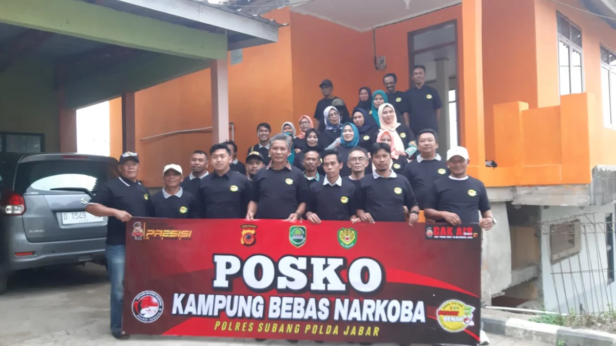 Satnarkoba Polres Subang Dirikan Posko Kampung Bebas Narkoba di Desa Ciater