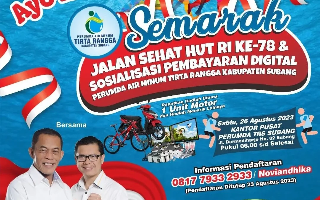 Kabar Gembira untuk Pelanggan Perumda Tirta Rangga Subang, Ada Grak Jalan Hadiah Motor