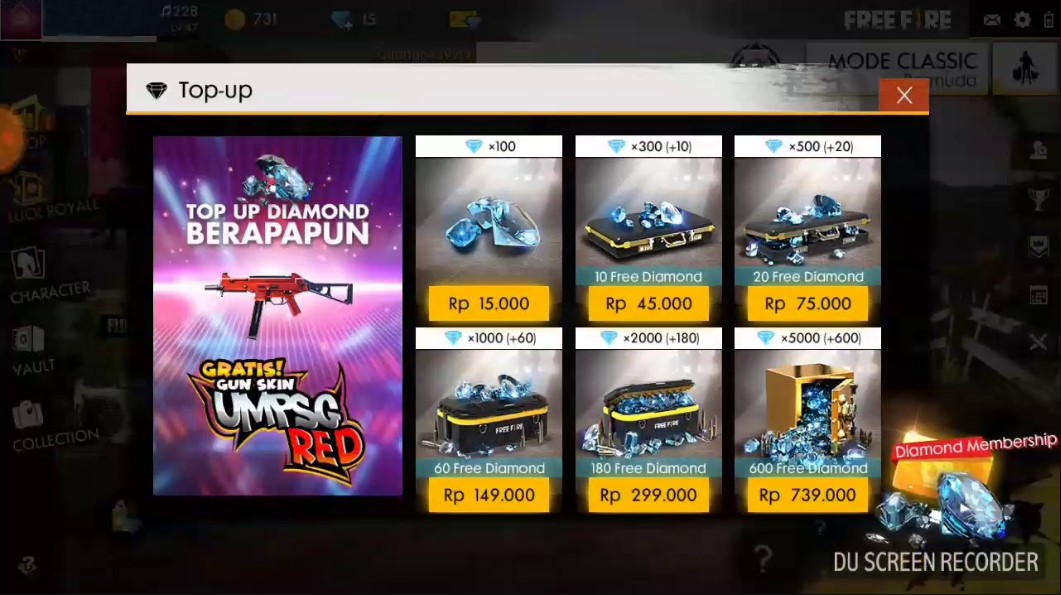 Cara Top Up Diamond Free Fire di Shopee