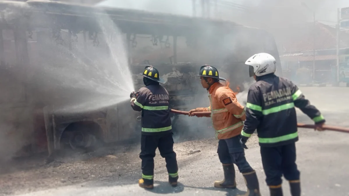 Inilah Penyebab Bus Pariwisata di Subang Terbakar