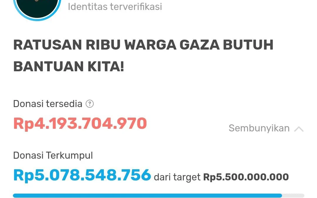 Donasi untuk Palestina yang Dibuat Sungkar Family Tembus 5 Miliar dalam 3 Minggu