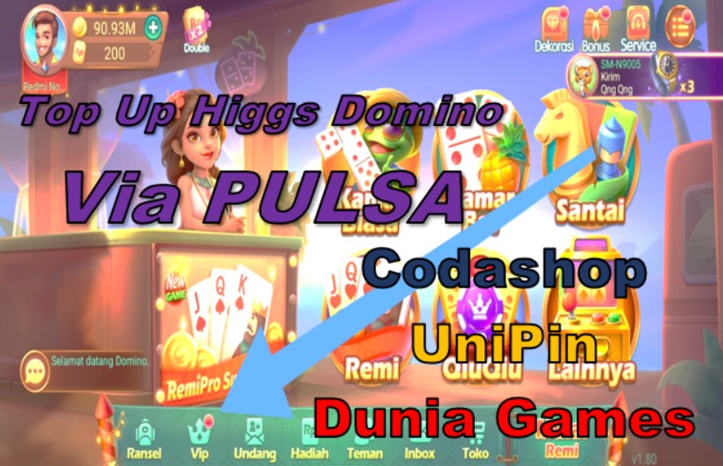 Top Up Higgs Domino Termurah via Pulsa