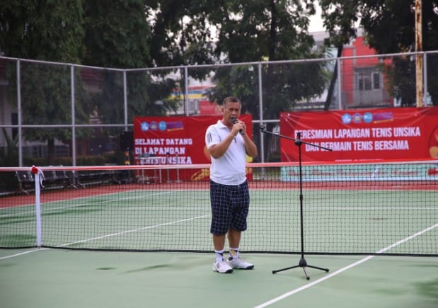 Unsika Miliki Lapang Tenis Standar Nasional, Sarana Cetak Atlet Berprestasi di Karawang 