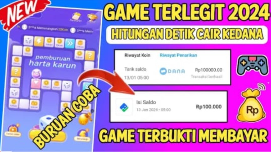 Game Terlegit Penghasil Saldo DANA 100 Ribu Terbukti Membayar