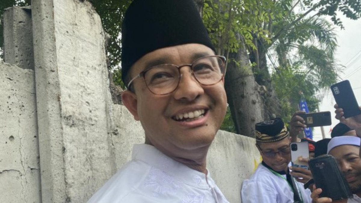 Momen masa tenang Anies Baswedan