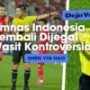 Deja Vu! Timnas Indonesia Kembali Dijegal Wasit Kontroversial Shen Yin Hao