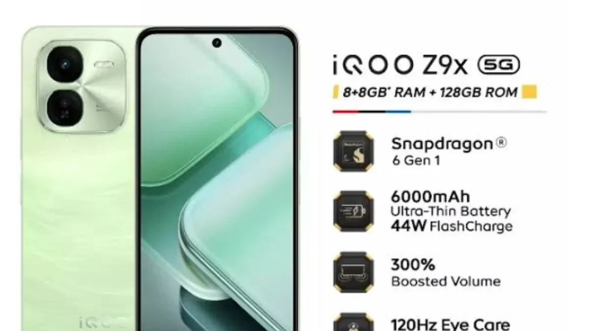 Layar 120Hz dan Kamera 50MP, Vivo iQOO Z9x Tampil Memukau Dengan Snapdragon Gen1!