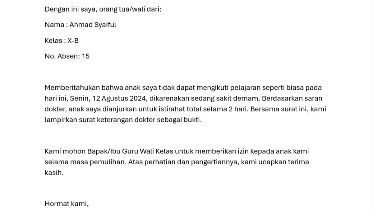 Cara Cepat Membuat Surat Izin Sekolah yang Disetujui Guru Plus PDFnya!