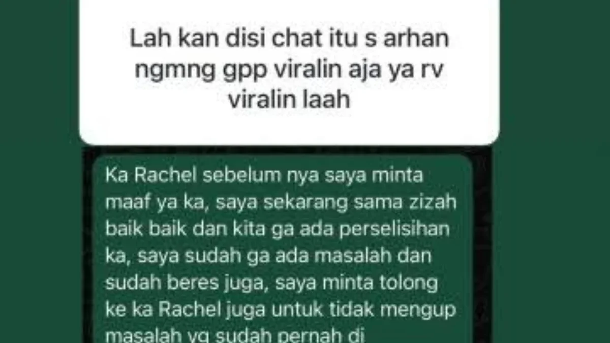 Fakta Terbaru! Isi Voice Chat Rachel Vennya dengan Arhan Bongkar Perselingkuhan Zize!