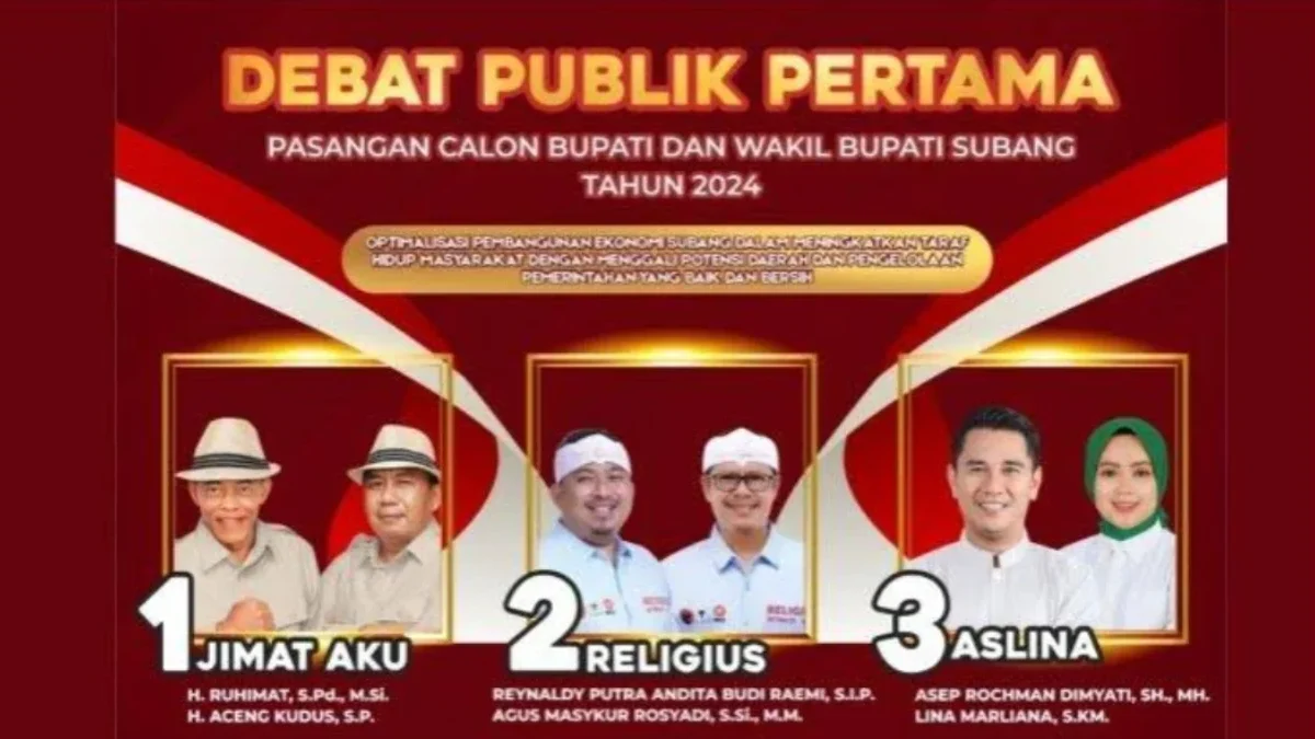 Debat Perdana Pilkada Subang 2024