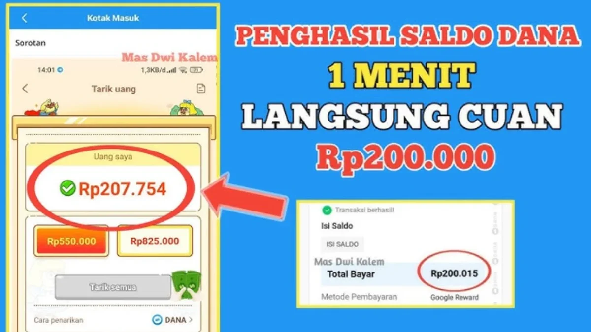 Game Penghasil Uang Rp200.000 Langsung ke DANA Tanpa Deposit 2024