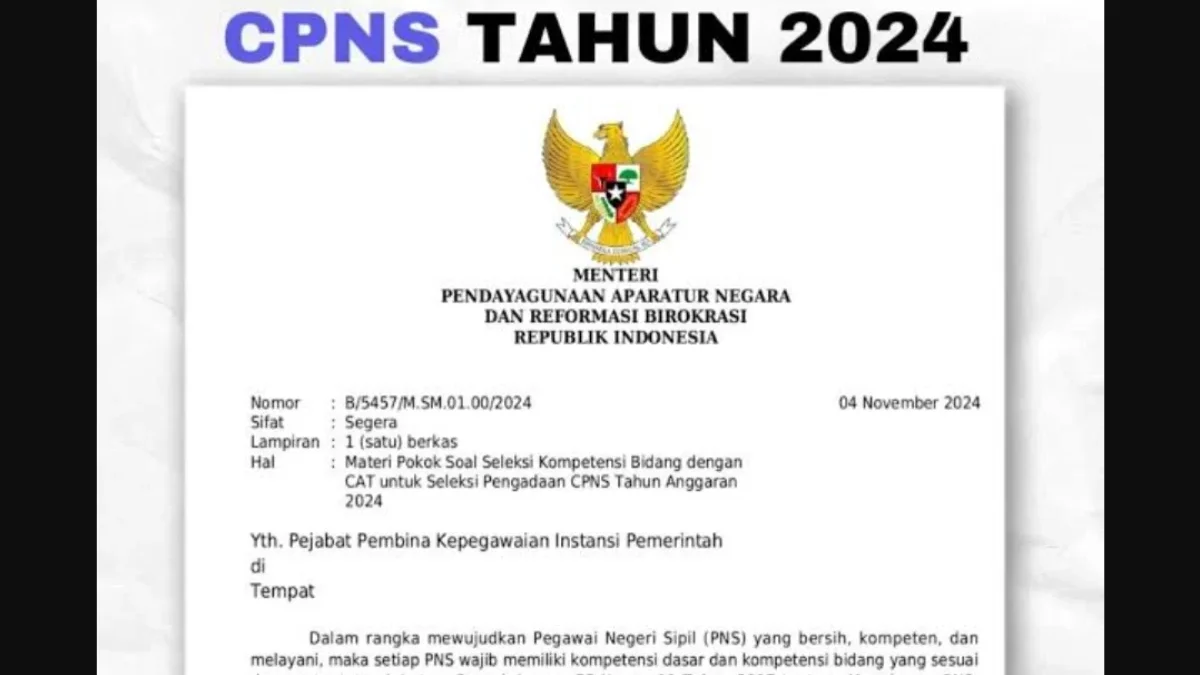 SKB CPNS 2024 Dimulai! Ini Kisi-kisi Tes dan Bobot Nilainya