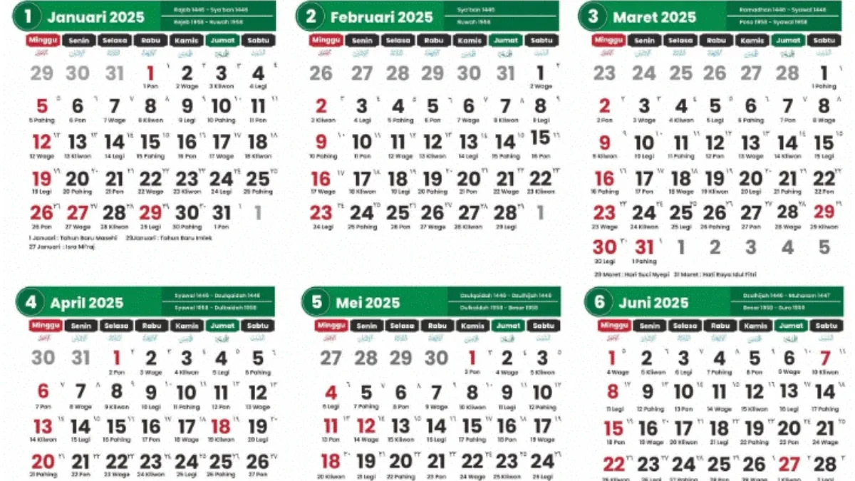 Jadwal Liburan Sepanjang 2025! Siapkan Kalendermu, Banyak Long Weekend Menanti!