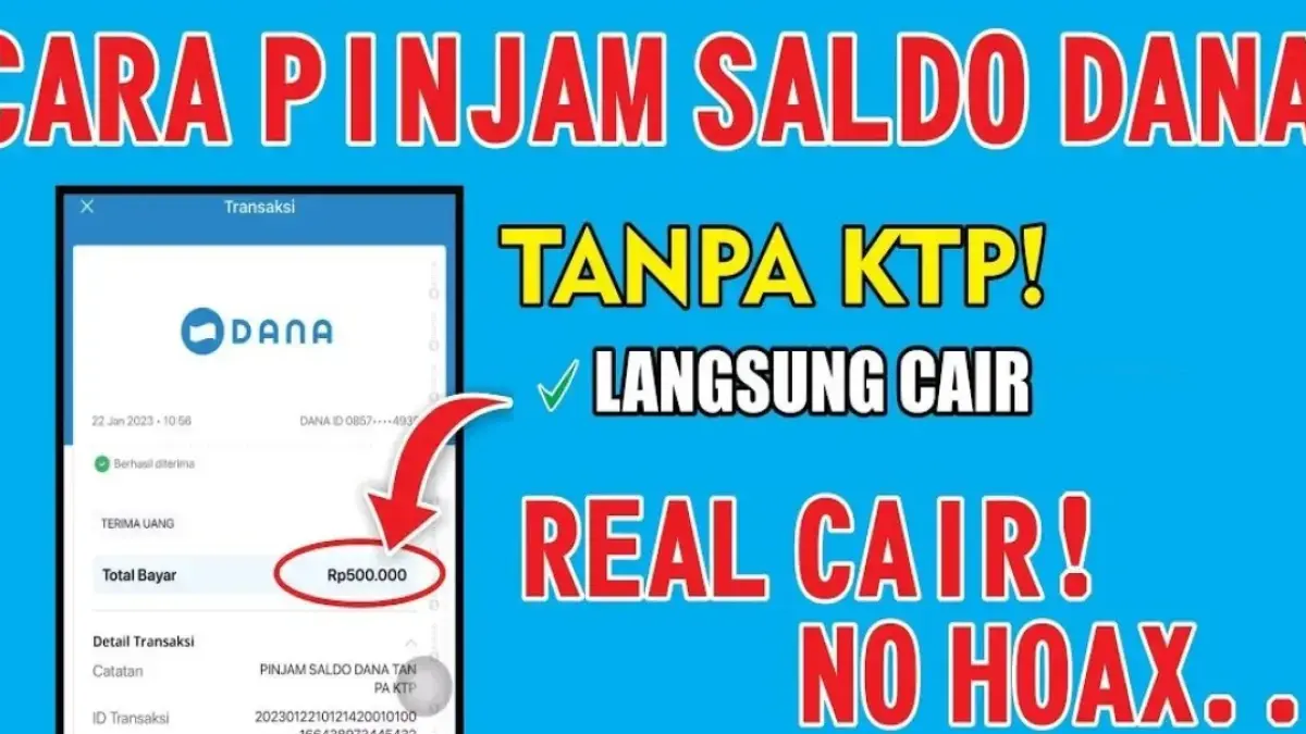 Cara Pinjam Saldo DANA Rp500.000 Tanpa KTP
