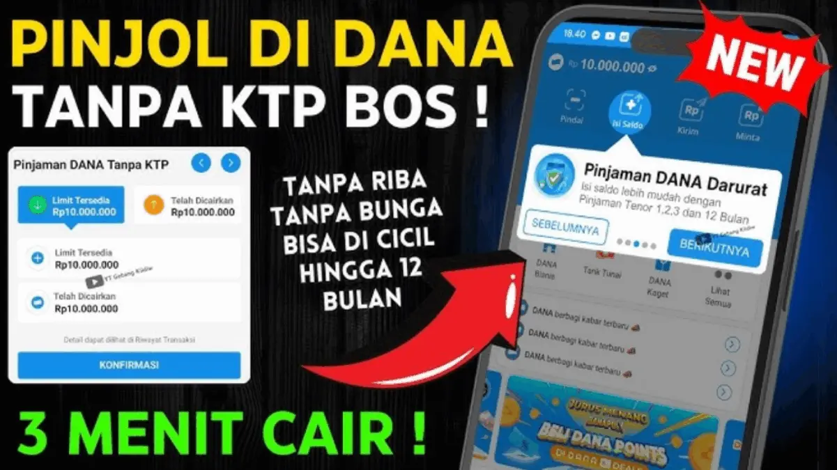 Pinjam Uang Rp100 Ribu di Aplikasi DANA Tanpa KTP