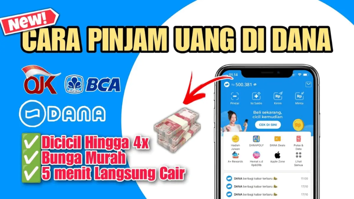 Pinjam Saldo DANA 100 Ribu 5 Menit Langsung Cair
