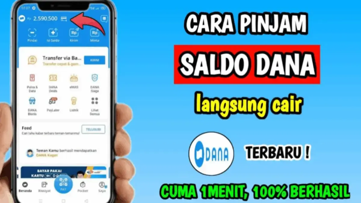 Pinjam Saldo DANA 800 Ribu Langsung Cair
