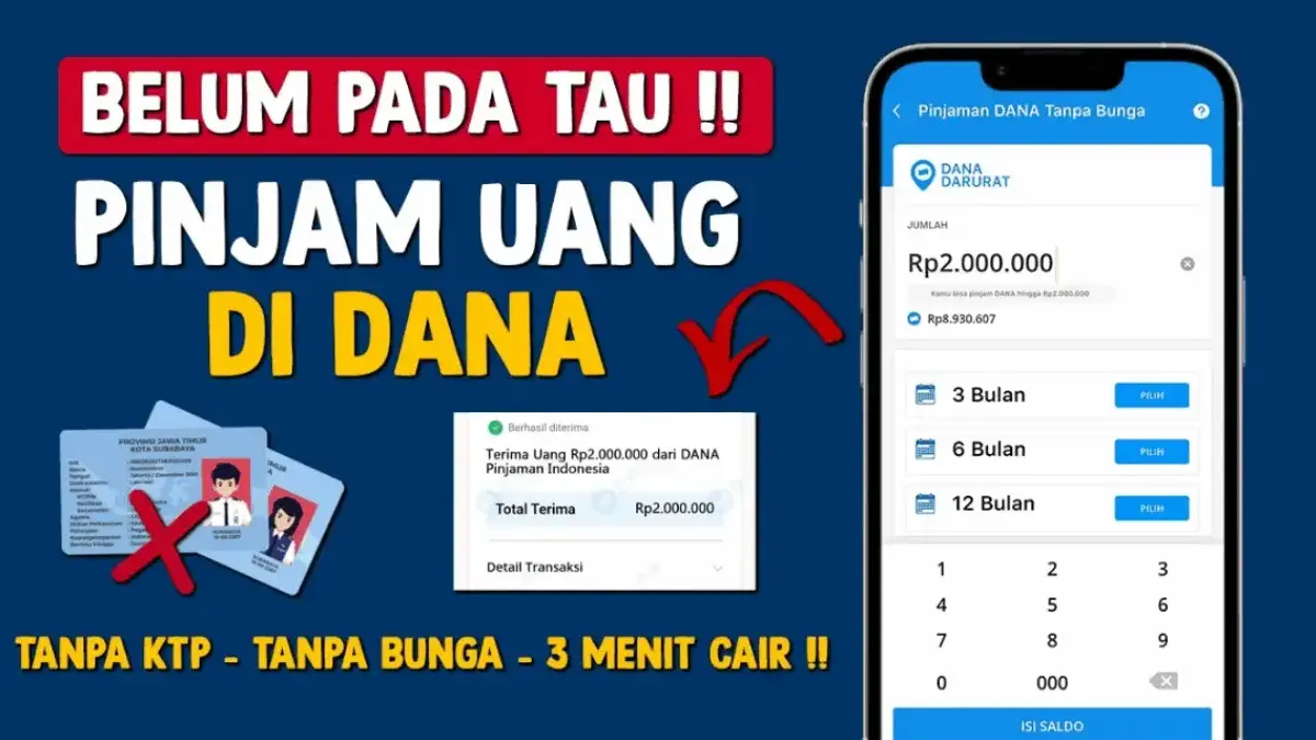 Cara Pinjam Saldo DANA Rp500 Ribu Tanpa KTP