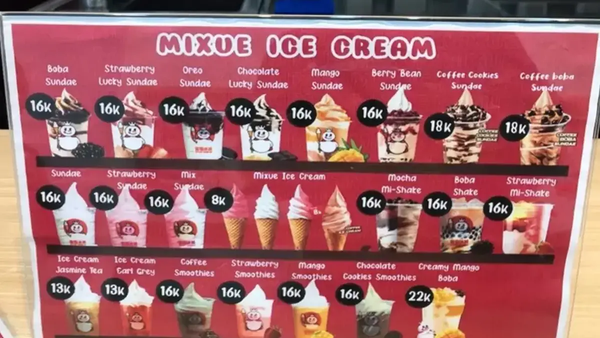 Ini Daftar Menu Mixue Best Seller Tahun 2025 yang Bikin Nagih