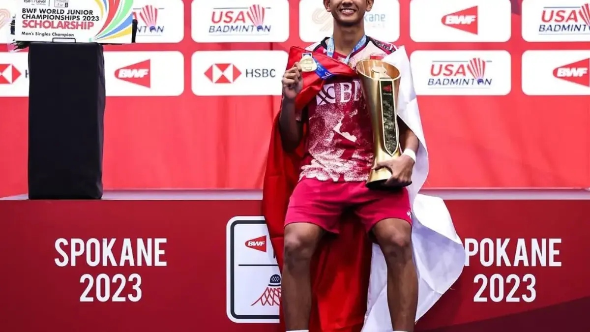 Alwi Farhan pada Kejuaraan Dunia Junior 2023.