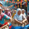 lomba 17 agustus untuk ibu ibu dan Lomba 17 Agustus lucu untuk anak-anak. gambar ilustrasi/Ai