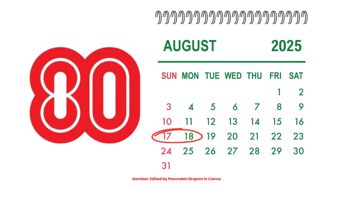 18 Agustus 2025 Ditetapkan Sebagai Hari Libur Nasional.