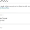 saldo dana kaget gratis hari ini Rabu tanpa aplikasi game penghasil uang (Tangkap layar DANA)