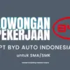Loker BYD Subang Lulusan SMA/SMK