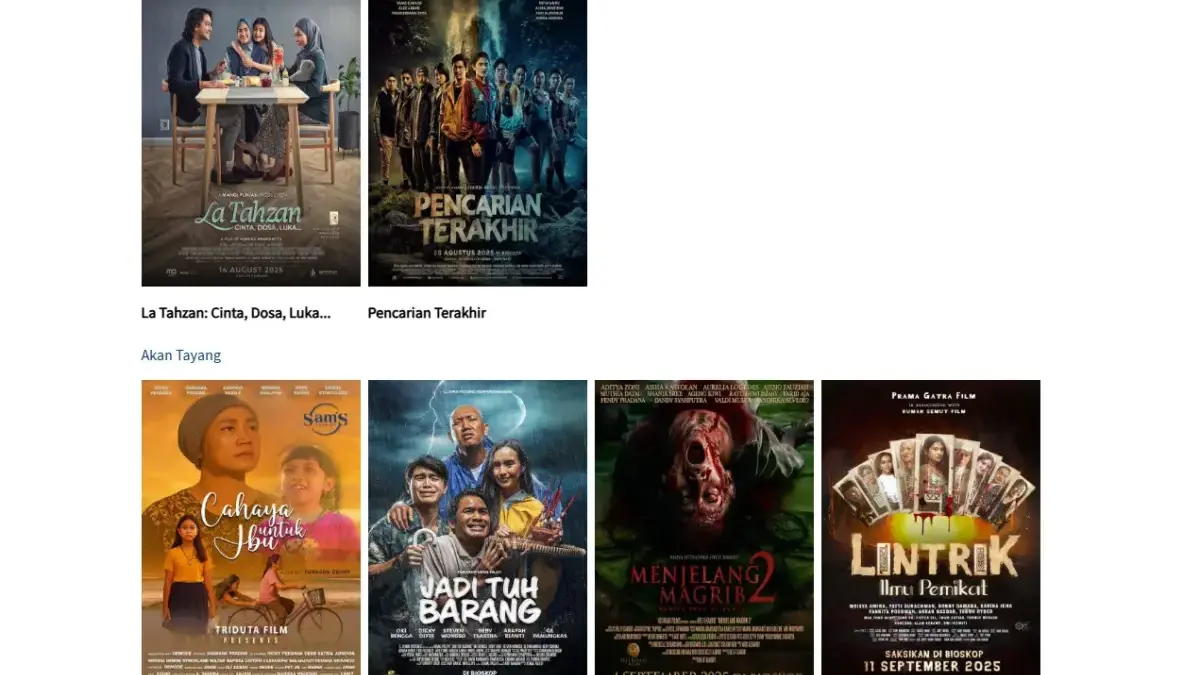 Jadwal Bioskop SAM\'S Studios Hari Ini: