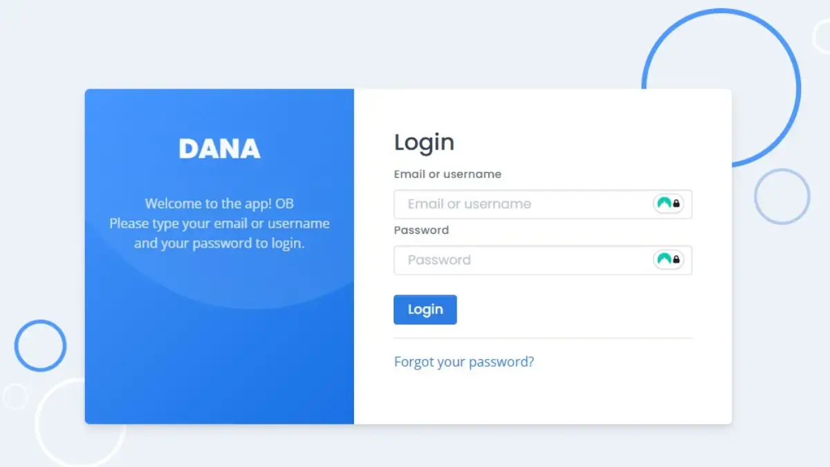 Login DANA via Web Browser