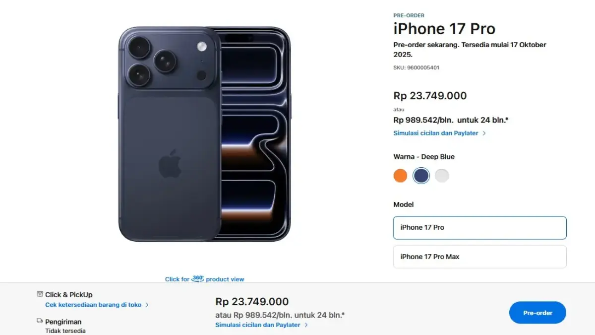 Preorder iPhone 17 Sudah Dibuka!