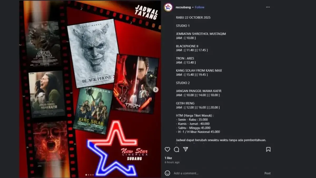 Jadwal NSC Subang Hari In