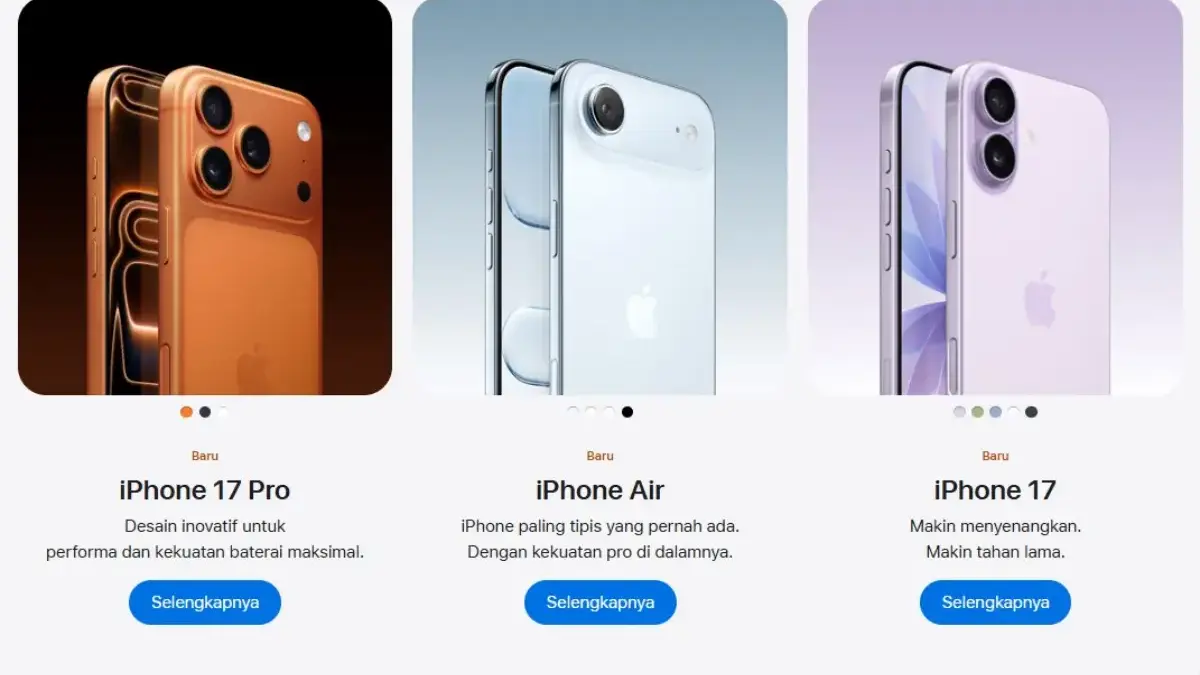 Harga iPhone 17 Series di Indonesia Sudah Rilis! Mau Beli yang Mana? Harga iPhone 17 Series & iPhone Air di Indonesia